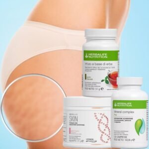 Cellulite Herbalife: Pacchetto "Addio Cellulite", combatti la cellulite efficacemente - Mineral Complex (120 cpr), Collagene e Infuso - 3 Prodotti